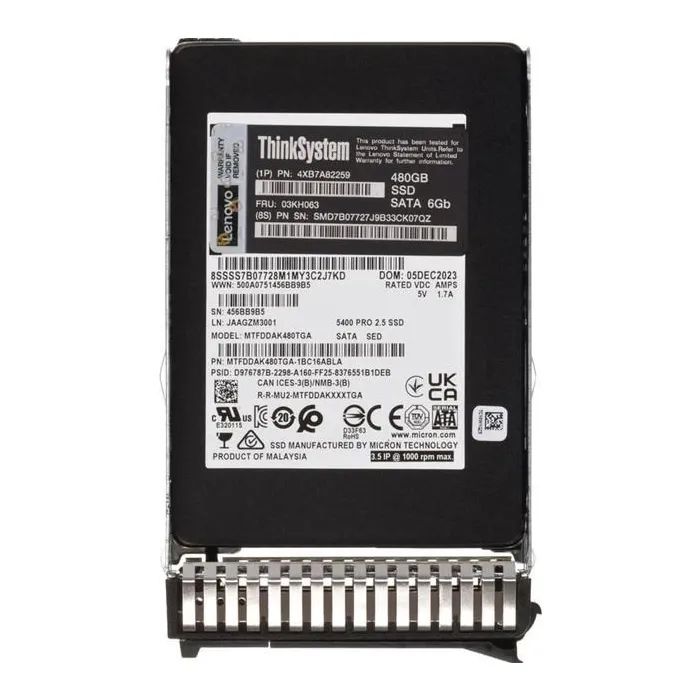 Накопитель SSD для сервера Lenovo 5400P 480GB 2.5" SATAIII (4XB7A82259)