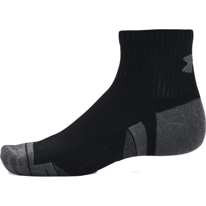 Носки Under Armour 1379528-001 Performance Cotton 3 пари Qtr чорний MD (196883994243) изображение 2