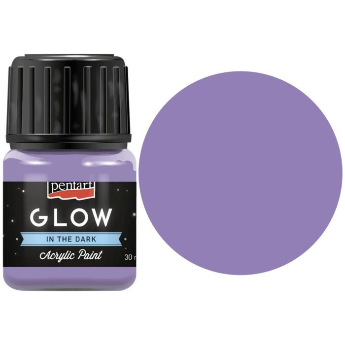 Акриловые краски Pentart для декора Glow in the dark, Лиловая, 30 мл (5997412761436)