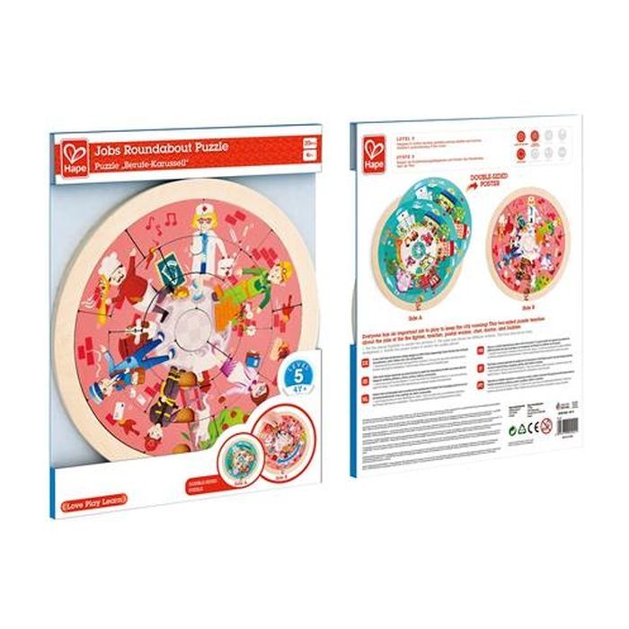 Пазл Hape деревянный город профессий (E1624)