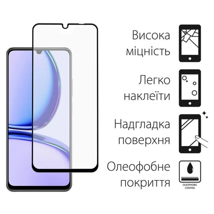Чехол для мобильного телефона Dengos Kit for Realme C51 case + glass (Mint) (DG-KM-61) изображение 3