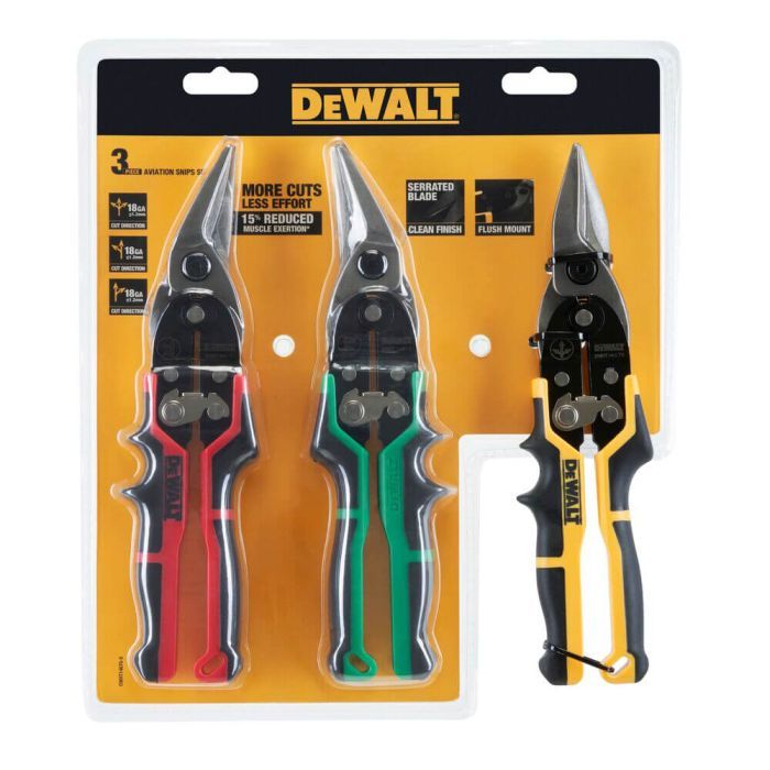 Ножиці по металу DeWALT ERGO Aviation, 3 шт, L250 мм. (DWHT14676-0) зображення 3