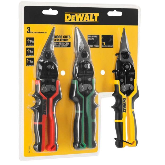 Ножиці по металу DeWALT ERGO Aviation, 3 шт, L250 мм. (DWHT14676-0) зображення 4