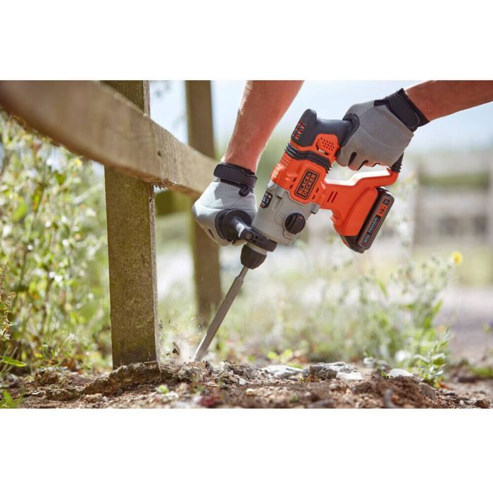 Перфоратор Black&Decker SDS-Plus,18 В, 1.2 Дж, 3 режими, 2.6 кг (без АКБ та ЗУ) (BCD900B) зображення 6