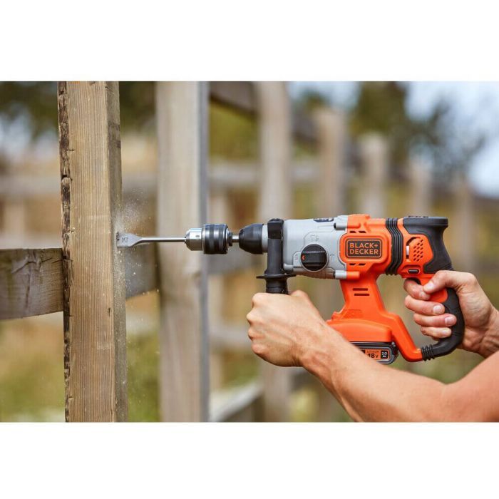 Перфоратор Black&Decker SDS-Plus,18 В, 1.2 Дж, 3 режими, 2.6 кг (без АКБ та ЗУ) (BCD900B) зображення 7