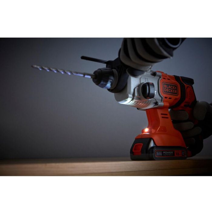 Перфоратор Black&Decker SDS-Plus,18 В, 1.2 Дж, 3 режими, 2.6 кг (без АКБ та ЗУ) (BCD900B) зображення 8