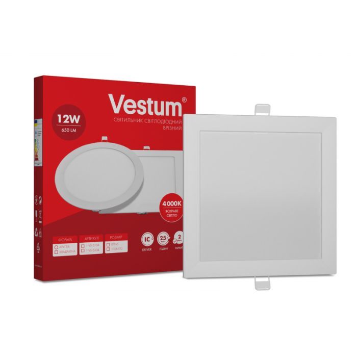 Світильник Vestum LED 12W 4000K 220V (1-VS-5204)