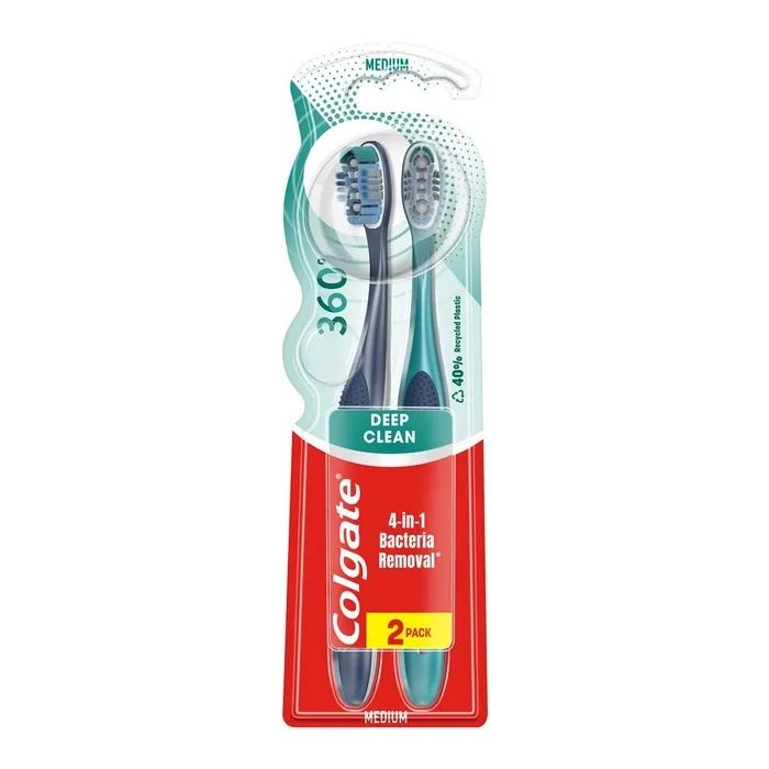 Зубна щітка Colgate 360 Суперчистота всієї ротової порожнини 2 шт. (8718951561441)
