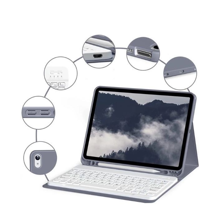 Чехол для планшета BeCover Keyboard Apple iPad 10.2 2019/2020/2021 Purple (711138) изображение 2
