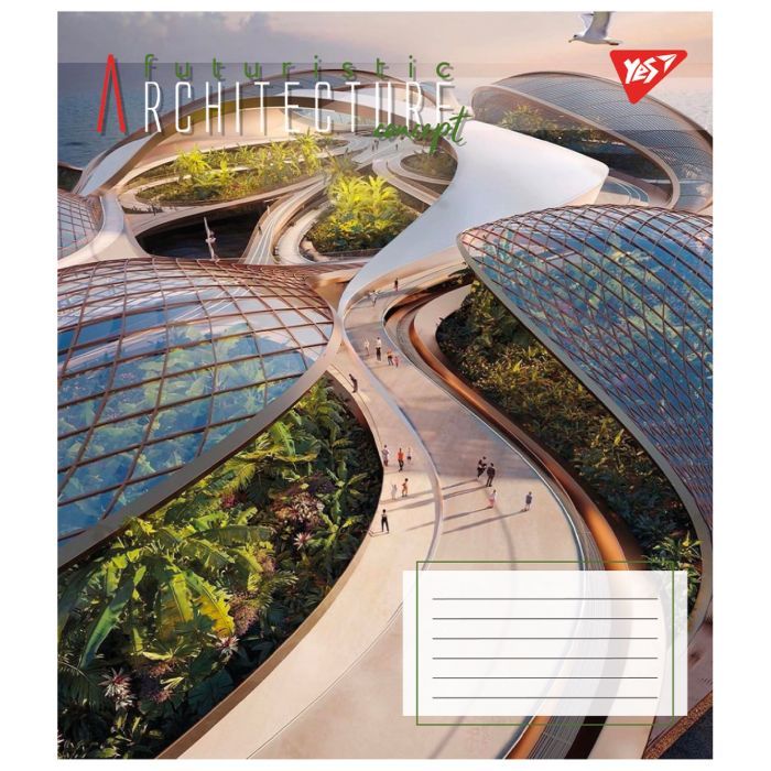 Зошит Yes Futuristic architecture 48 аркушів лінія (767127) зображення 3
