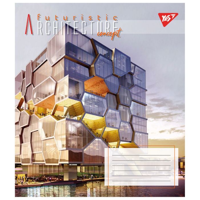 Зошит Yes Futuristic architecture 48 аркушів лінія (767127) зображення 6