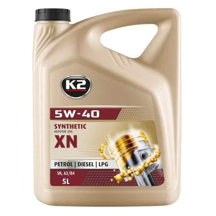 Моторное масло K2 Synthetic Premium SN/CF XN 5W-40 5 л (O1135E)