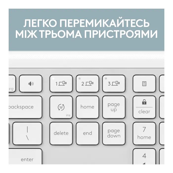 Комплект Logitech MK950 Bluetooth/Wireles UA Graphite (920-012490) изображение 6