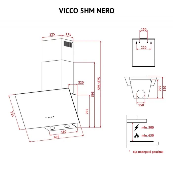 Вытяжка кухонная Perfelli VICCO 5HM BIANCO изображение 11