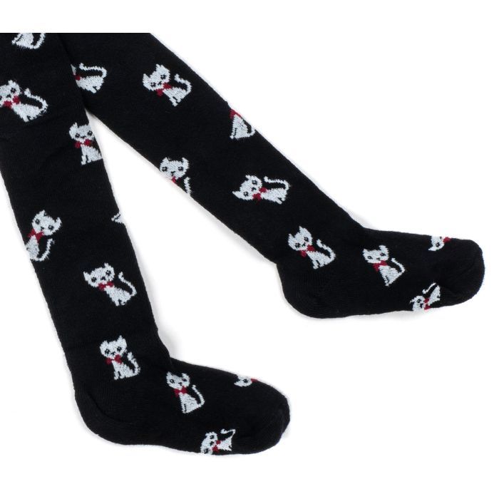 Колготки дитячі UCS Socks з котиками (M0C0301-2117-1G-black) зображення 3
