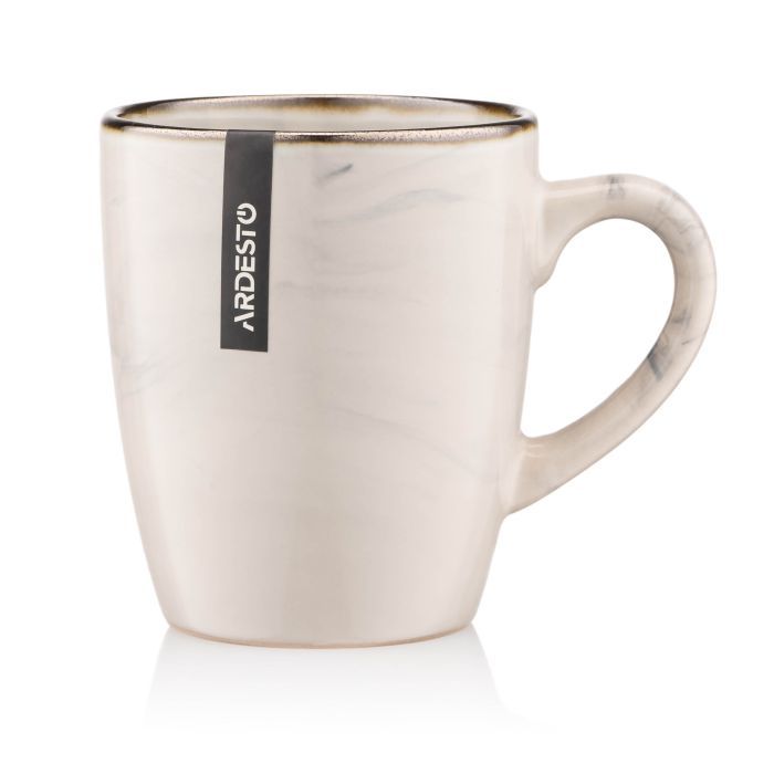 Чашка Ardesto Marmo, 360мл, кераміка, бежевий (AR2939MRB)