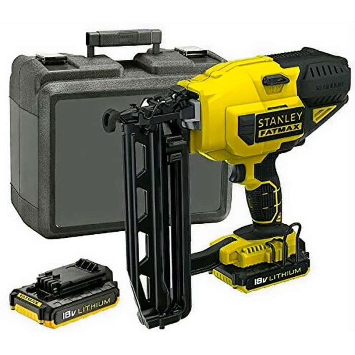 Гвоздезабиватель Stanley .FatMax, 18V, гвозди 1.6/64 мм, 2.6 кг, 2x2Ah, ЗУ, кейс (FMC792D2)
