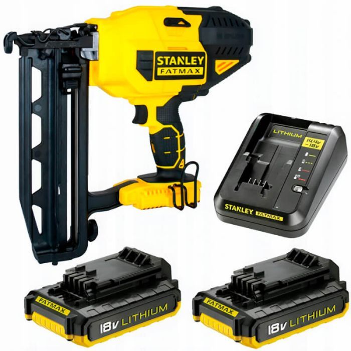 Гвоздезабиватель Stanley .FatMax, 18V, гвозди 1.6/64 мм, 2.6 кг, 2x2Ah, ЗУ, кейс (FMC792D2) изображение 3