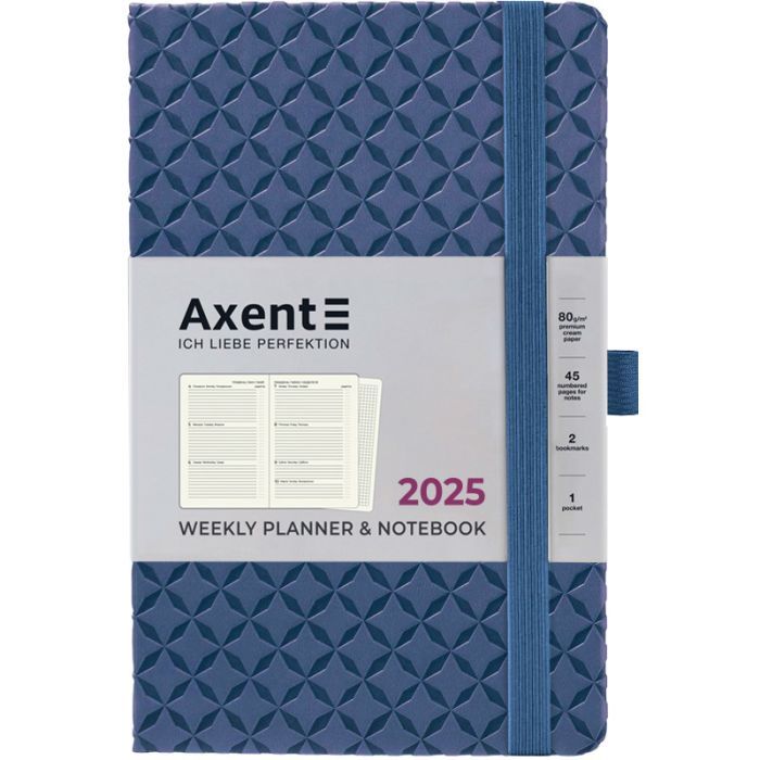 Еженедельник Axent датированный 2025 Partner Gently 125х195 мм, темное море (8522-25-05-A) изображение 2