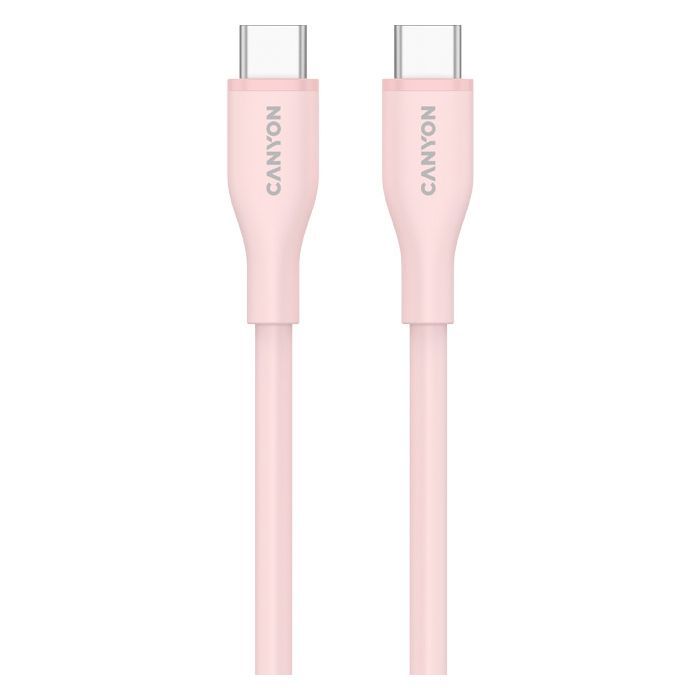 Дата кабель USB-C to USB-C 1.0m CC60SC10 60W Silicon White Canyon (CNS-CC60SC10W) изображение 2