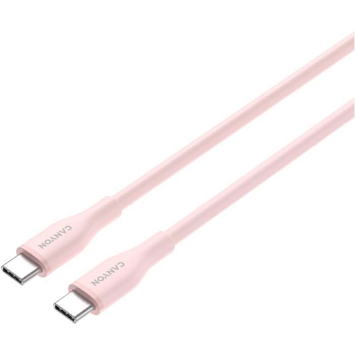 Дата кабель USB-C to USB-C 1.0m CC60SC10 60W Silicon White Canyon (CNS-CC60SC10W) изображение 3