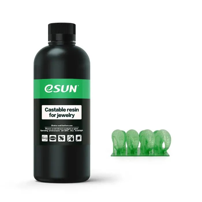 Фотополімерна смола eSUN Resin jewelry 1кг, green (C RESIN-JEW-G1-PB)
