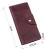 Гаманець Shvigel Жіночий вертикальний З вінтажної шкіри на кнопках Бордовий (16178) зображення 3