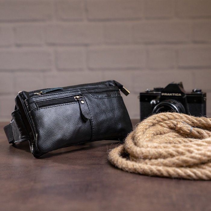 Сумка Vintage На пояс Коричневая (14736) изображение 5