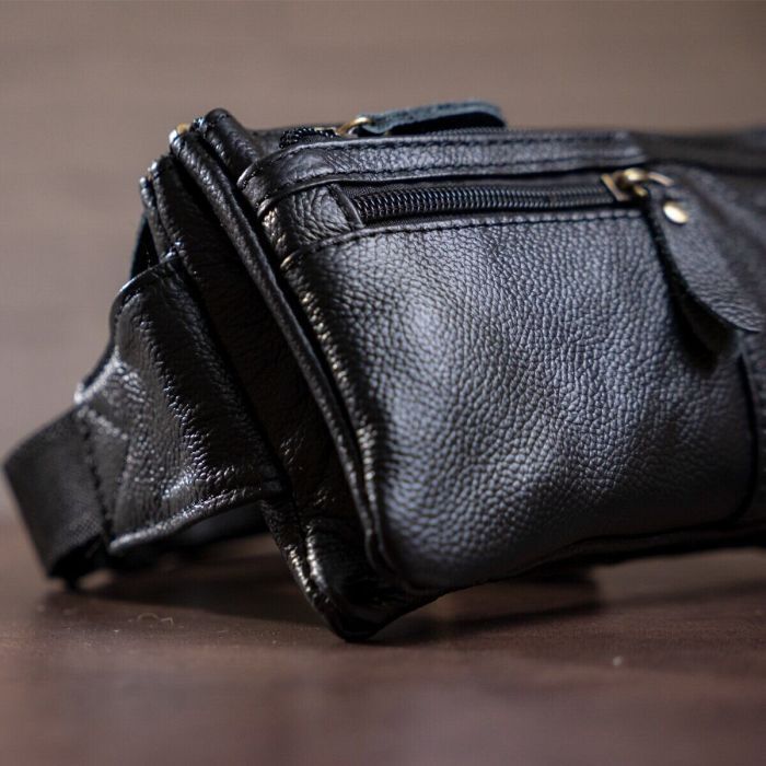 Сумка Vintage На пояс Коричневая (14736) изображение 7