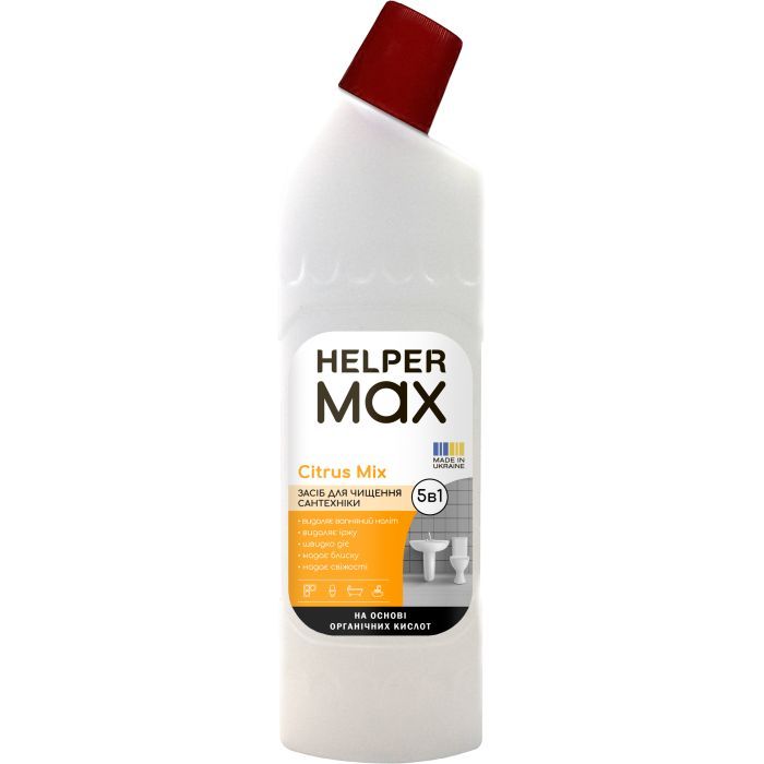 Жидкость для чистки ванн Helper Max Citrus Mix Для сантехники 1 л (4820183973016)