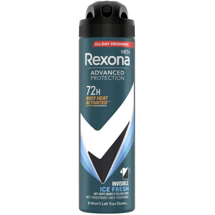 Антиперспирант Rexona Men Advanced Protection Invisible 72H Ice Fresh 150 мл (8720181558290)