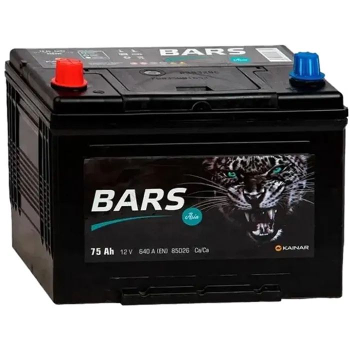 Аккумулятор автомобильный Bars 75Ah ASIA (+/-) (640EN)