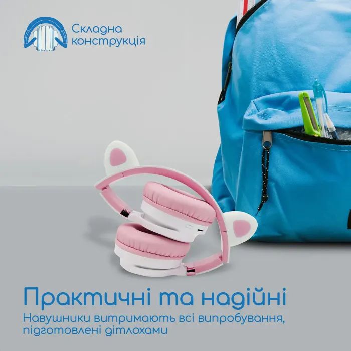 Наушники Promate Panda Lilac (panda.lilac) изображение 7