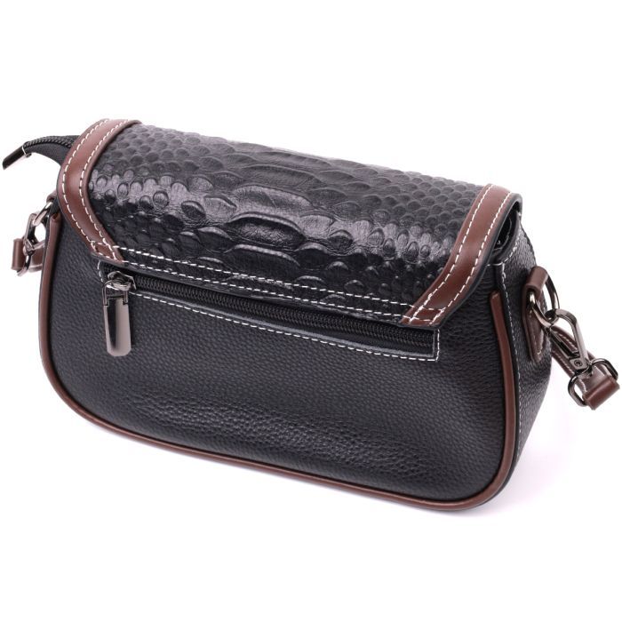 Сумка Vintage Из натуральной кожи Черная (22374) изображение 2