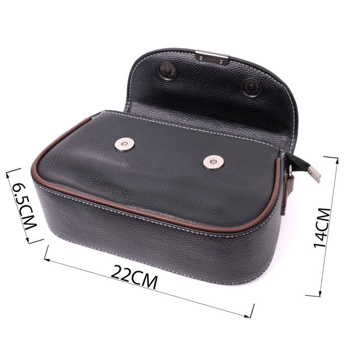 Сумка Vintage Из натуральной кожи Черная (22374) изображение 3