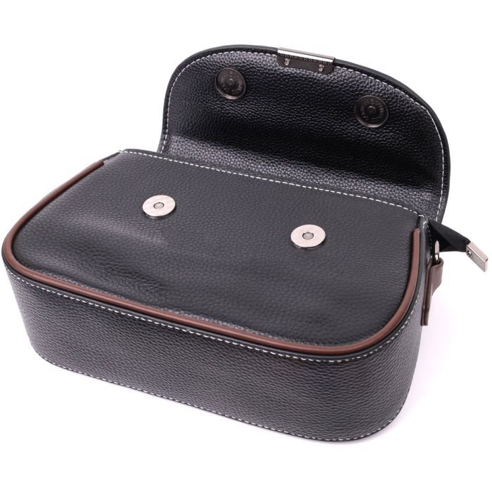 Сумка Vintage Из натуральной кожи Черная (22374) изображение 5