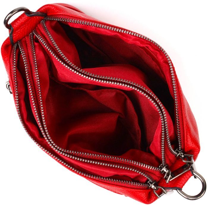 Сумка Vintage Из натуральной кожи Красная (22102) изображение 7