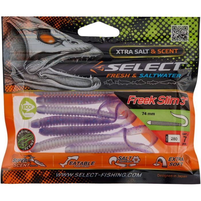 Силикон рыболовный Select Freek Slim 3" 108 (7 шт/уп) (1870.41.49) изображение 2