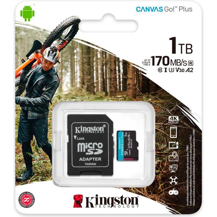 Карта пам'яті Kingston 512GB microSDXC сlass 10 UHS-I U3 V30 A2 Canvas Go Plus G4 (SDCG4/512GB) зображення 3