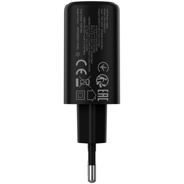 Зарядний пристрій Canyon OnCharge 200 20W 1xPD 1xQC EU White (CNE-CHA200-21) зображення 4