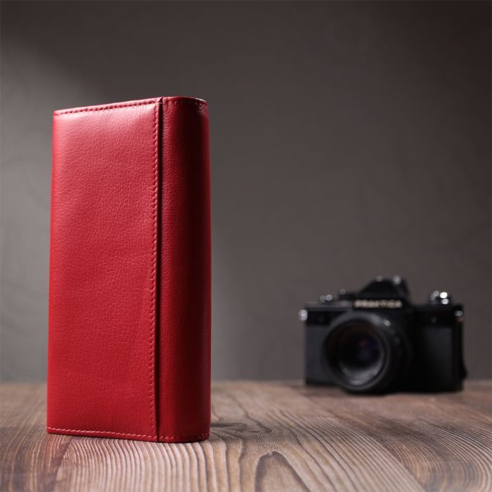Гаманець ST Leather З натуральної шкіри Червоний (22695) зображення 9