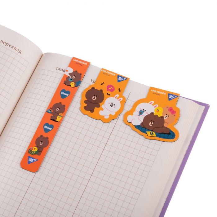 Закладки для книг Yes магнітні Line Friends 3 шт (708357) зображення 3