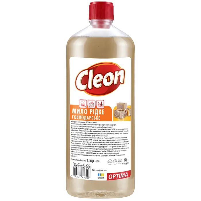 Гель для стирки Cleon Хозяйственное жидкое мыло 1 л (4820289450305)