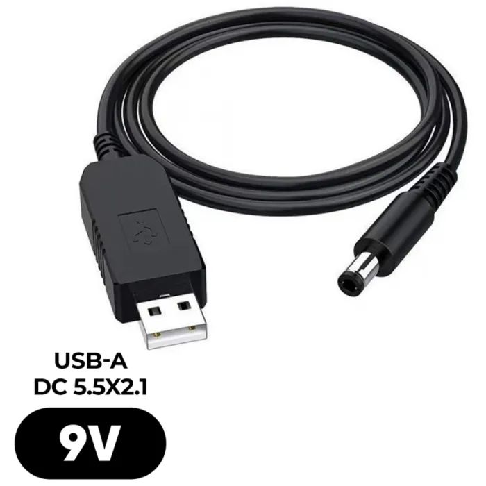 Кабель живлення USB to DC 5.5x2.1mm 9V 0.8m Armorstandart (ARM65662)