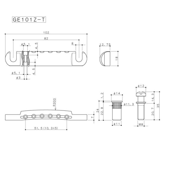 Струнотримач для гітари Gotoh GE101Z-T (B) зображення 2