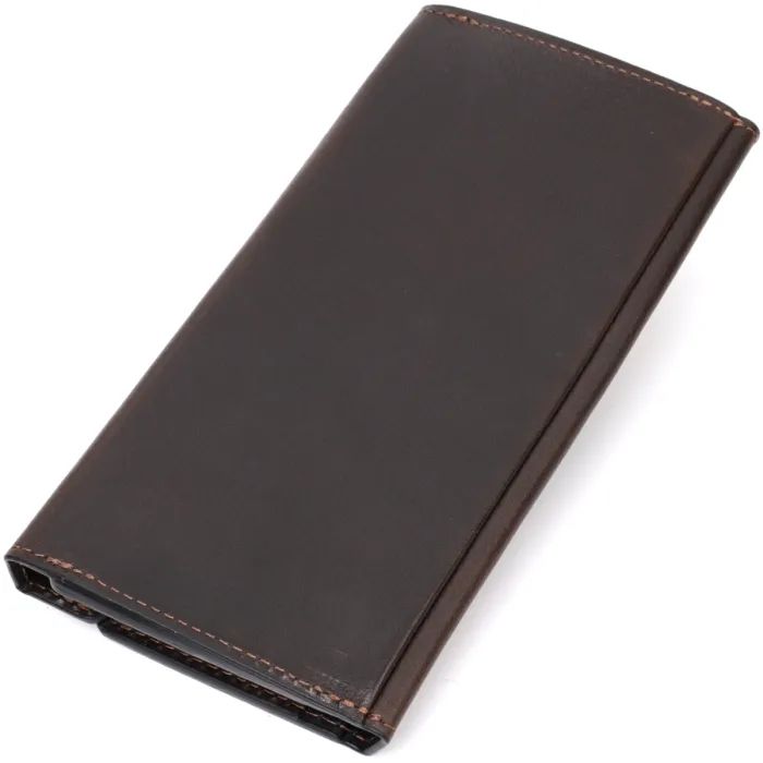 Кошелек Grande Pelle С отделением для телефона Из натуральной кожи Коричневый (11645) изображение 2
