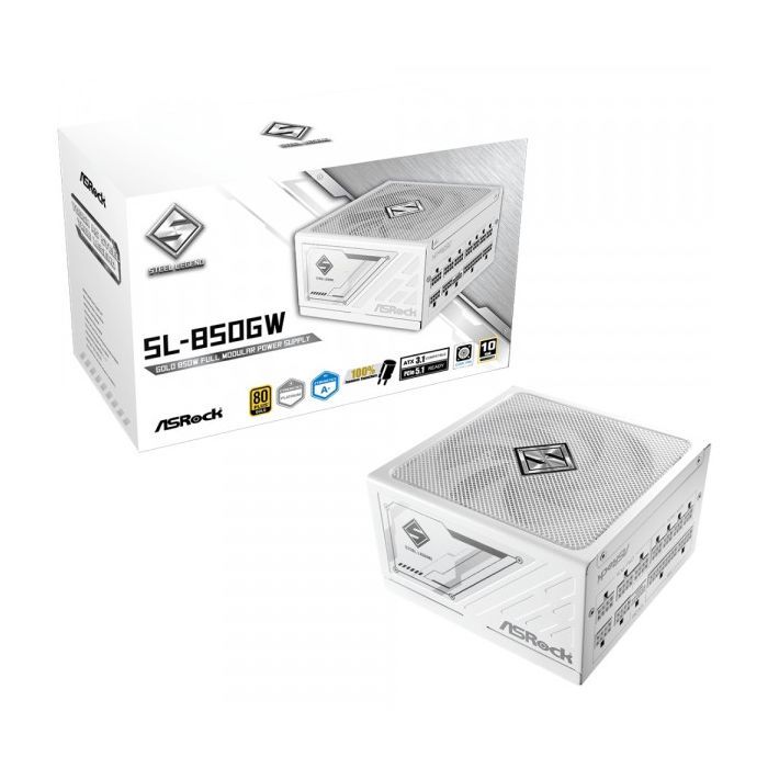 Блок живлення ASRock 850W SteelLegend White (SL-850GW) зображення 5