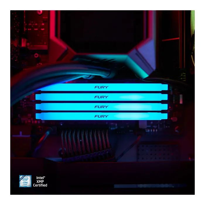 Модуль пам'яті для комп'ютера DDR4 16GB (2x8GB) 3200 MHz Beast Black Kingston Fury (ex.HyperX) (KF432C16BB2AK2/16WP) зображення 9