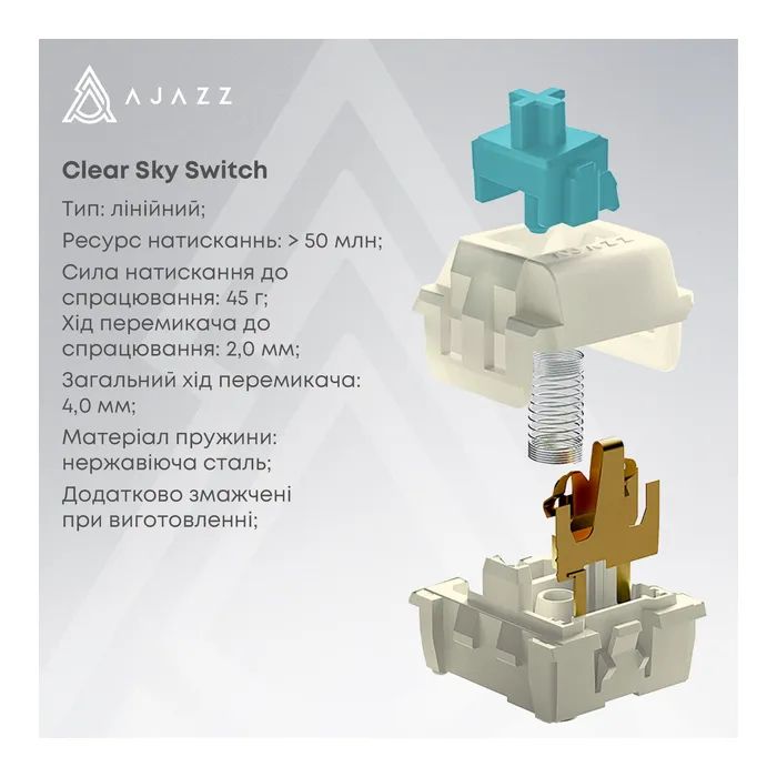 Клавиатура Ajazz AK980 Clear Sky Switch RGB Wireless/Bluetooth/USB Black (AK980-CS-BGY) изображение 8 Клавиатура Ajazz AK980 Clear Sky Switch RGB Wireless/Bluetooth/USB Black (AK980-CS-BGY) изображение 8