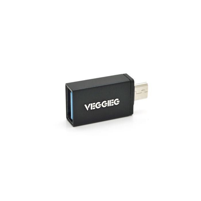 Переходник USB 2.0 AF to Micro 5P M OTG black VEGGIEG (V-OT01)